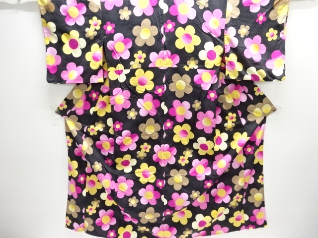 JAPANESE KIMONO / YUKATA / COTTON / FLOWER